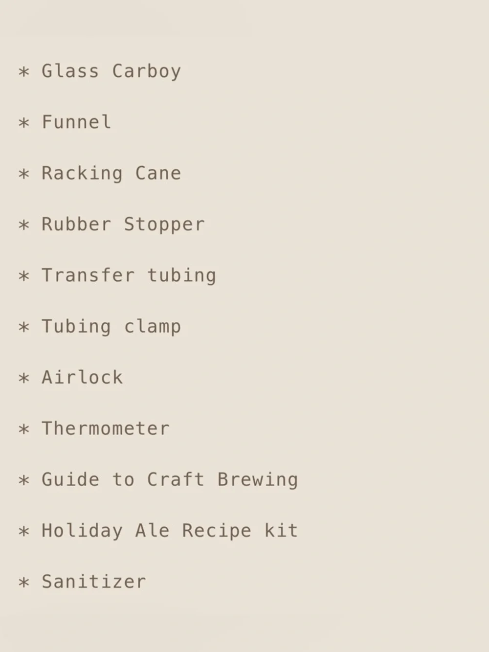 Craft Beer Kit Holiday Ale - Brown & Yellow Rustic Packaging- NWT!